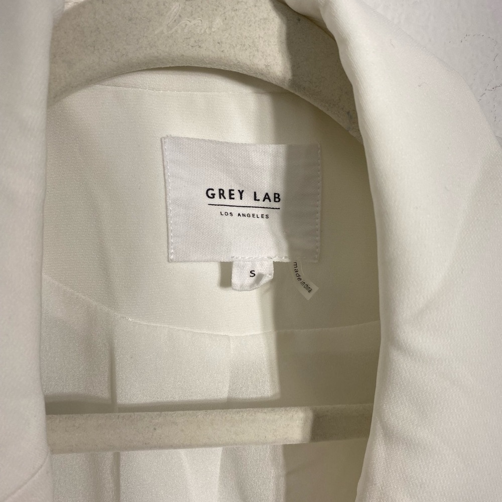 GREY LAB CROPPED BLAZER WITH TIE DETAIL white - Picture 8 of 11